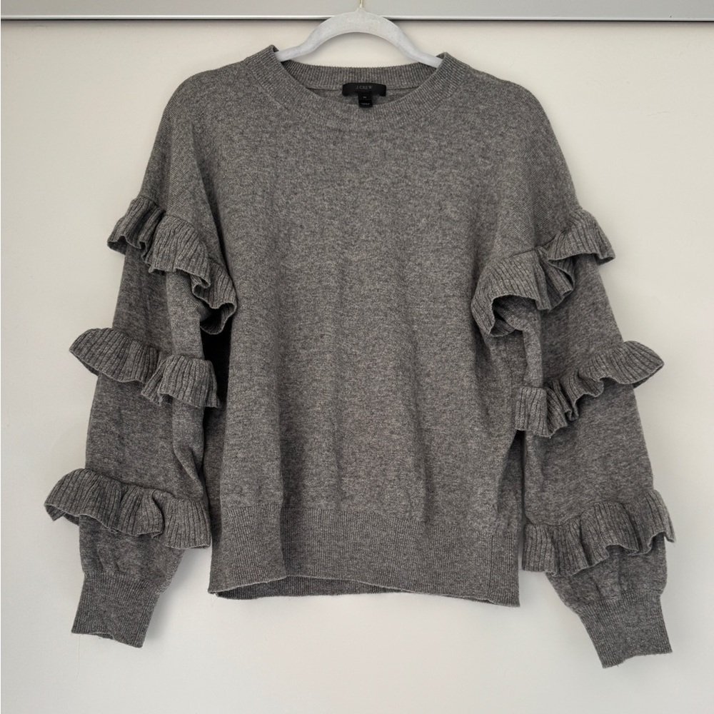 J. Crew Heather Gray Knit Sweater